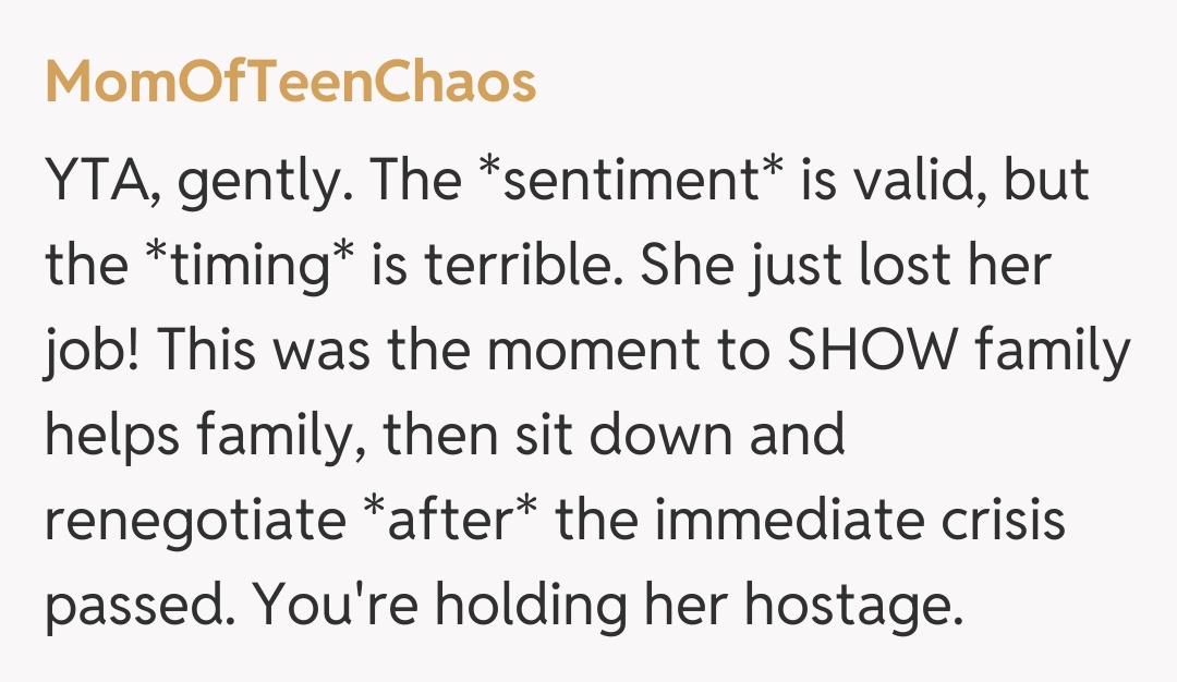 Comentariu de la MomOfTeenChaos