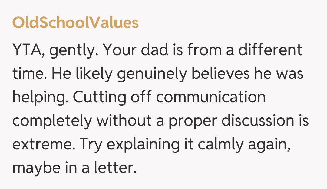 Comentariu de la OldSchoolValues