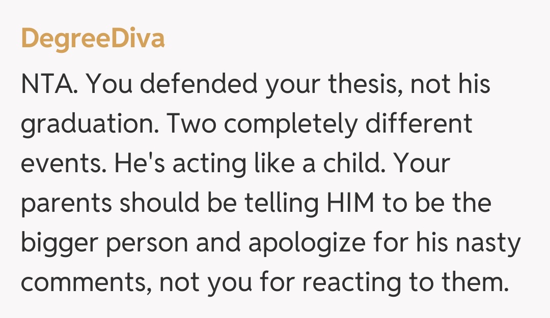 Comentariu de la DegreeDiva