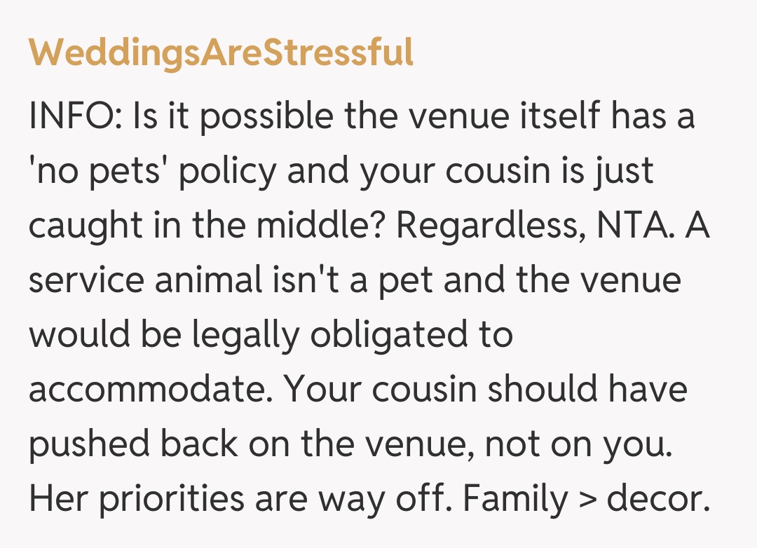 Comentariu de la WeddingsAreStressful