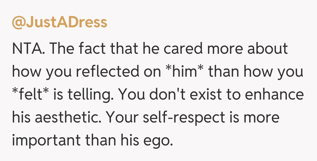 Comentariu de la @JustADress