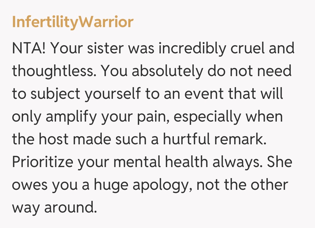 Comentariu de la InfertilityWarrior