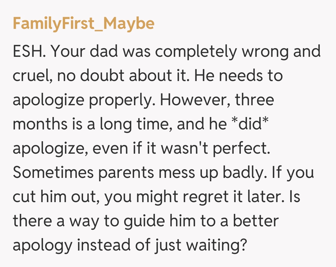 Comentariu de la FamilyFirst_Maybe