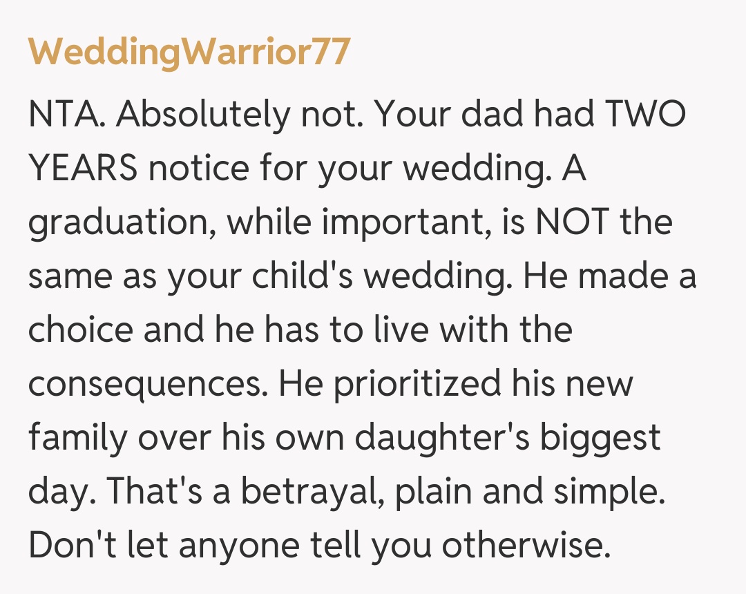 Comentariu de la WeddingWarrior77