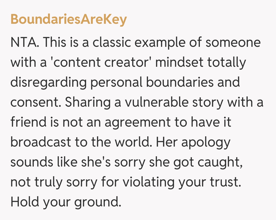 Comentariu de la BoundariesAreKey