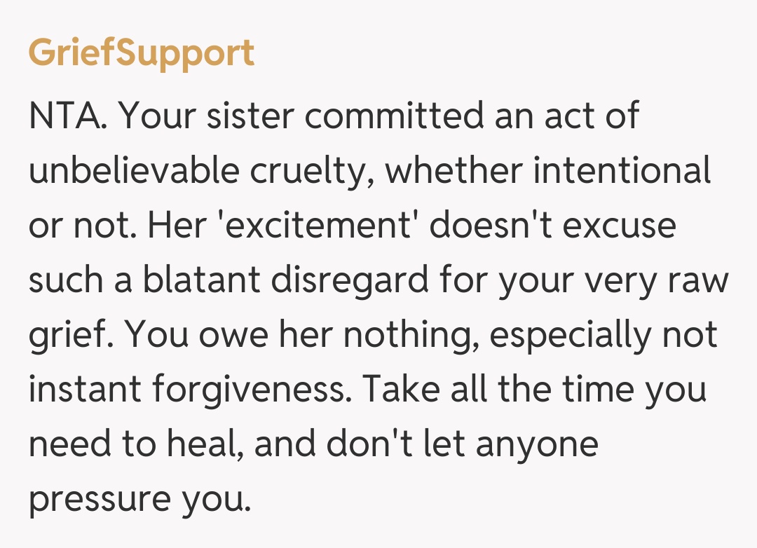 Comentariu de la GriefSupport