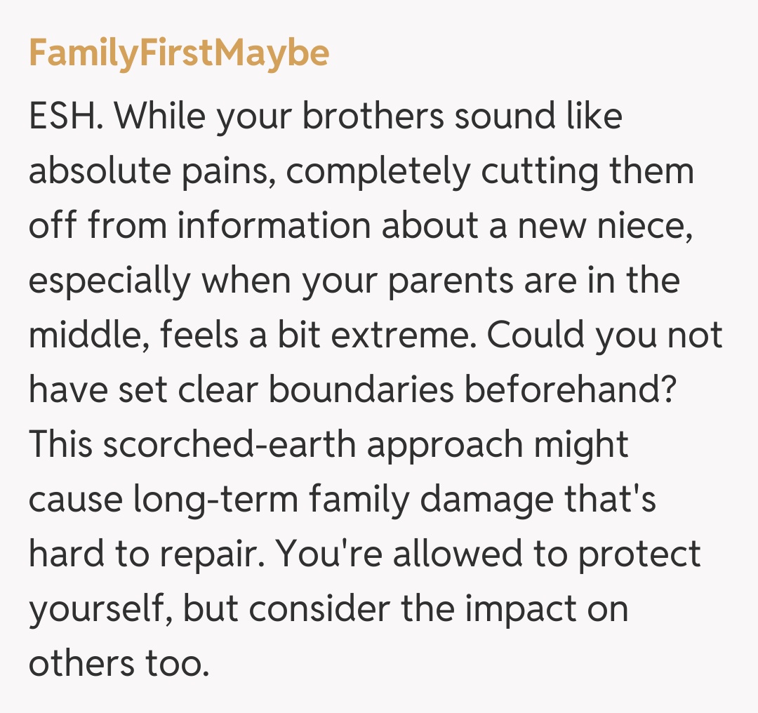 Comentariu de la FamilyFirstMaybe