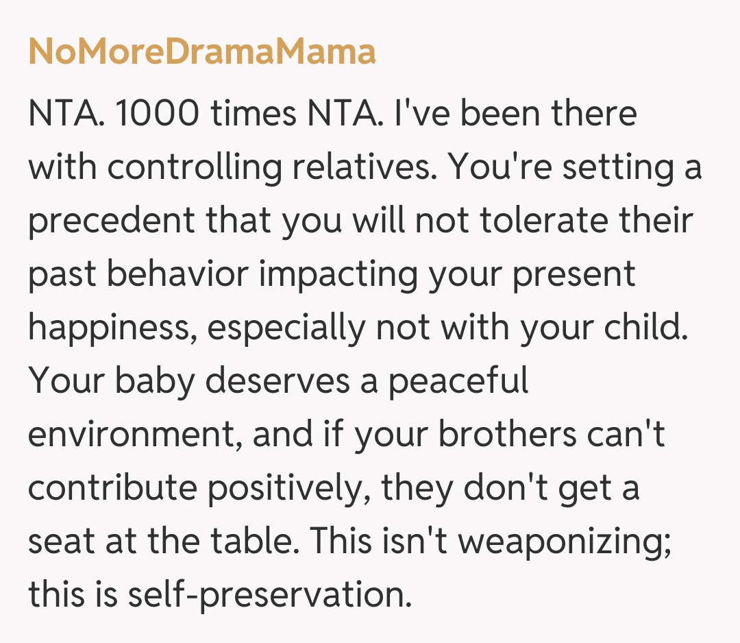 Comentariu de la NoMoreDramaMama