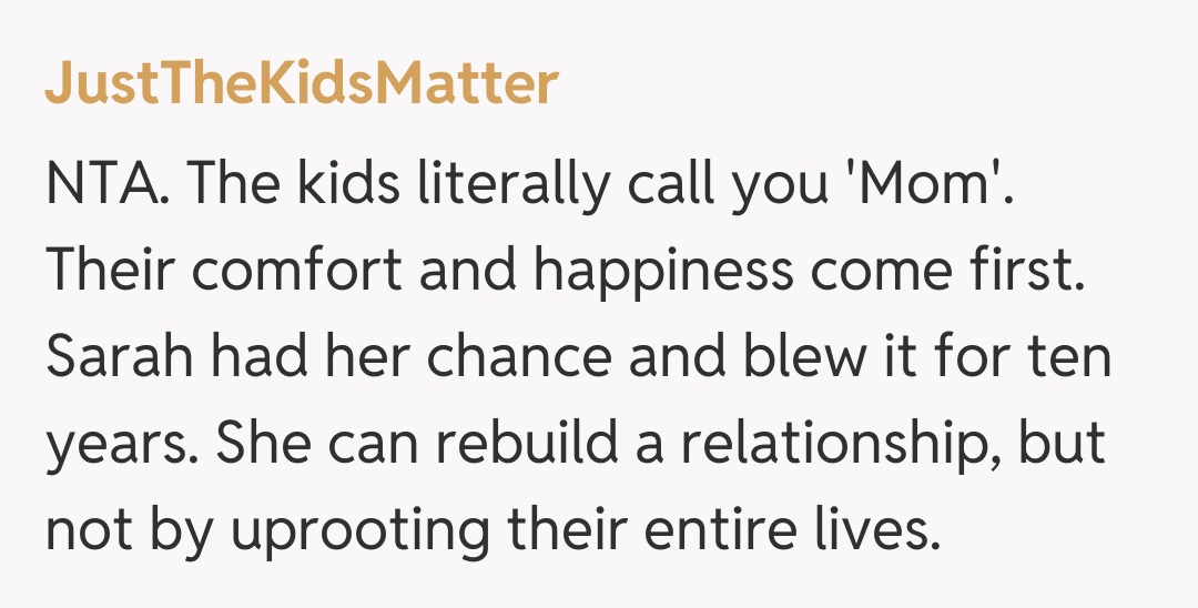 Comentariu de la JustTheKidsMatter