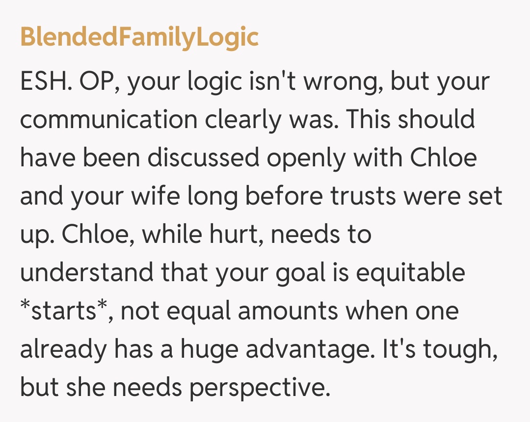 Comentariu de la BlendedFamilyLogic