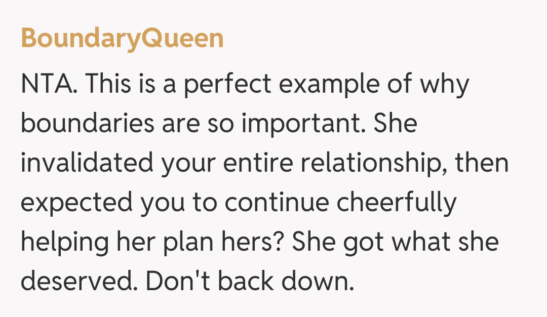 Comentariu de la BoundaryQueen