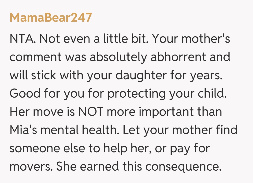 Comentariu de la MamaBear247