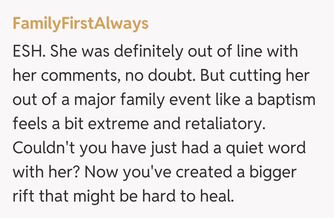 Comentariu de la FamilyFirstAlways