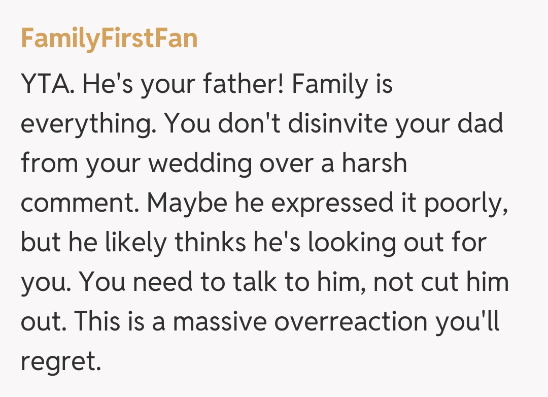 Comentariu de la FamilyFirstFan