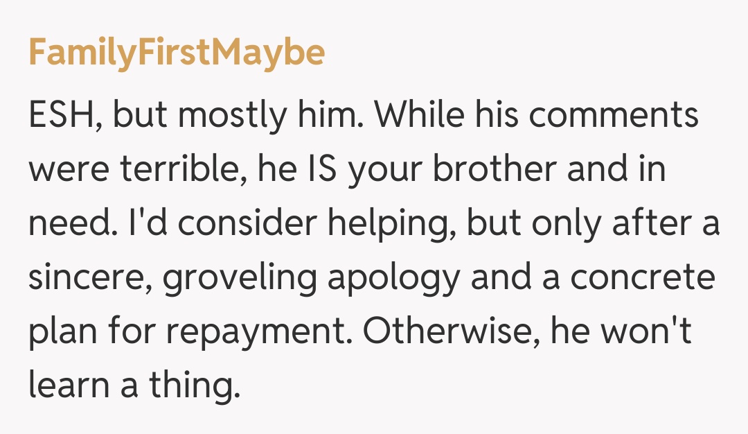 Comentariu de la FamilyFirstMaybe