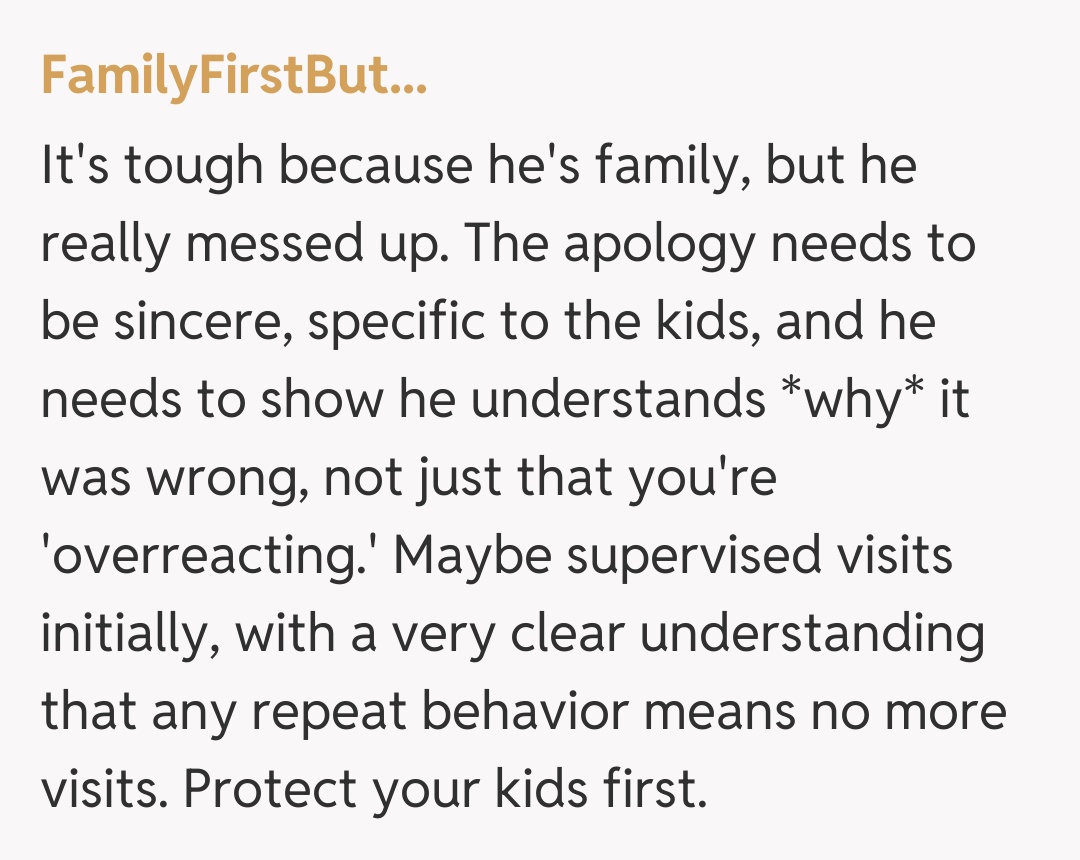 Comentariu de la FamilyFirstBut...