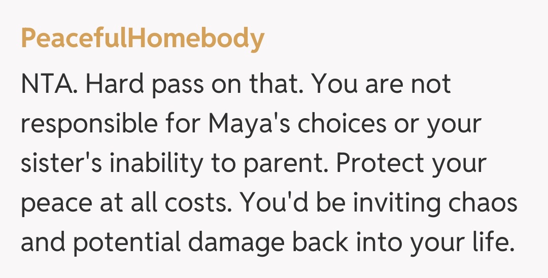 Comentariu de la PeacefulHomebody