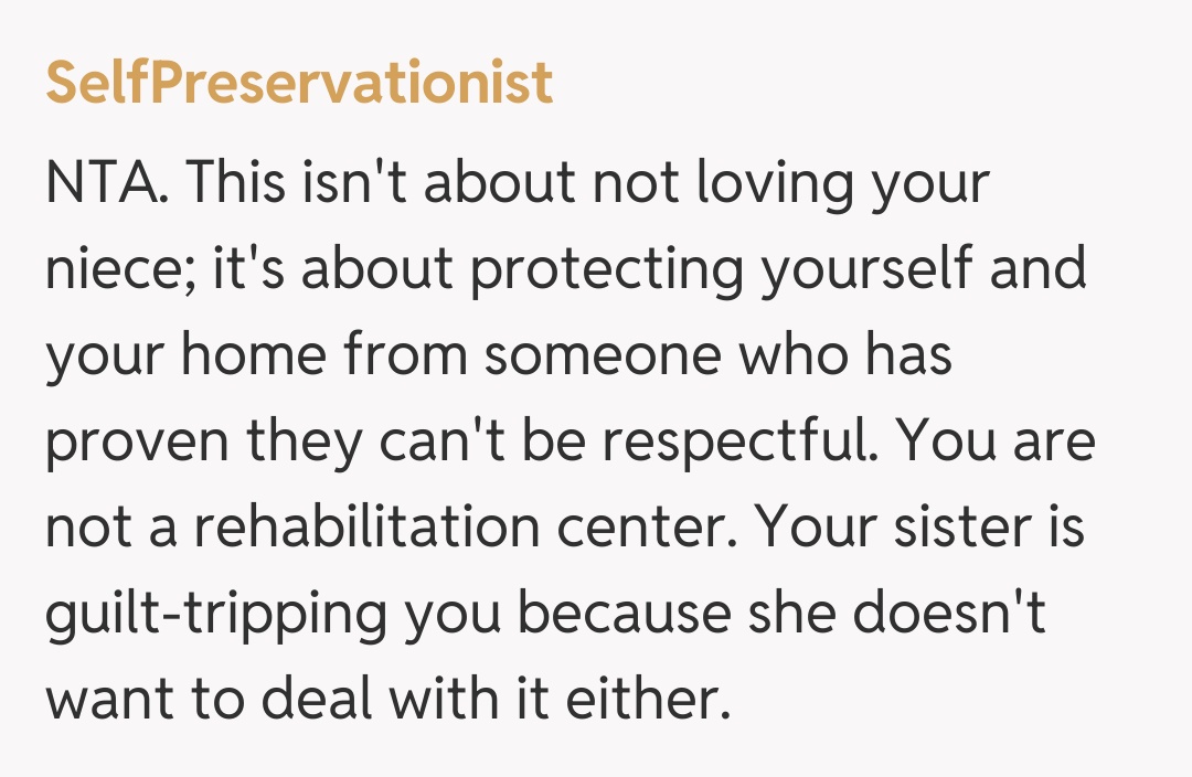 Comentariu de la SelfPreservationist