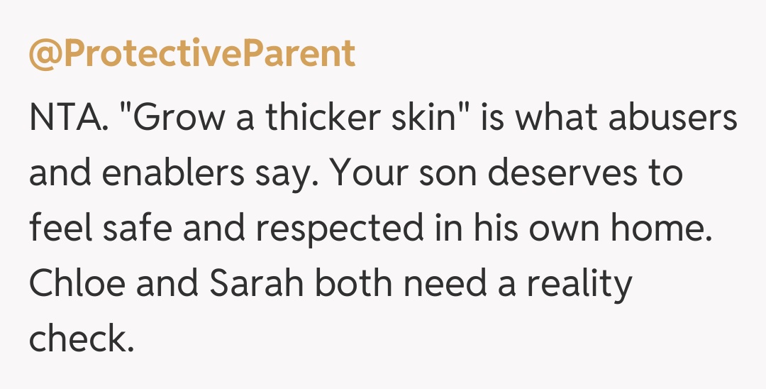 Comentariu de la @ProtectiveParent