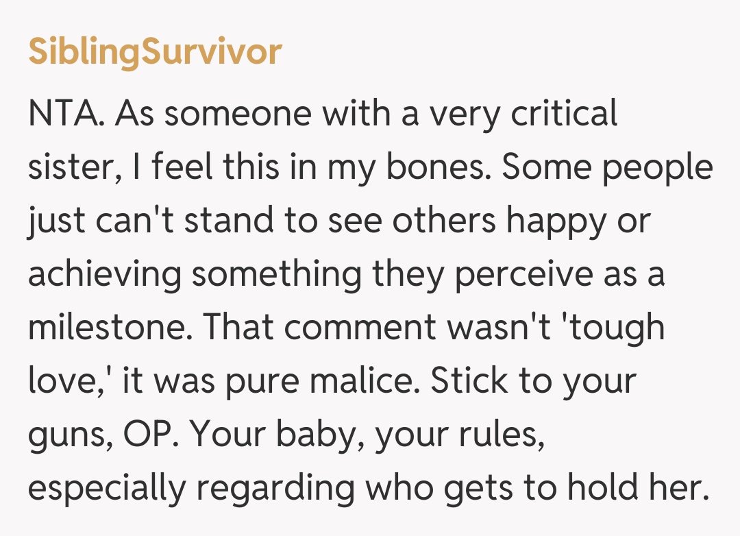 Comentariu de la SiblingSurvivor