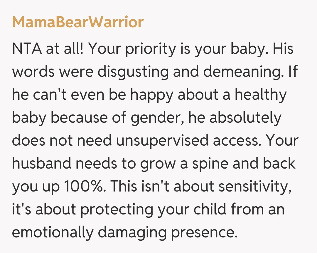 Comentariu de la MamaBearWarrior