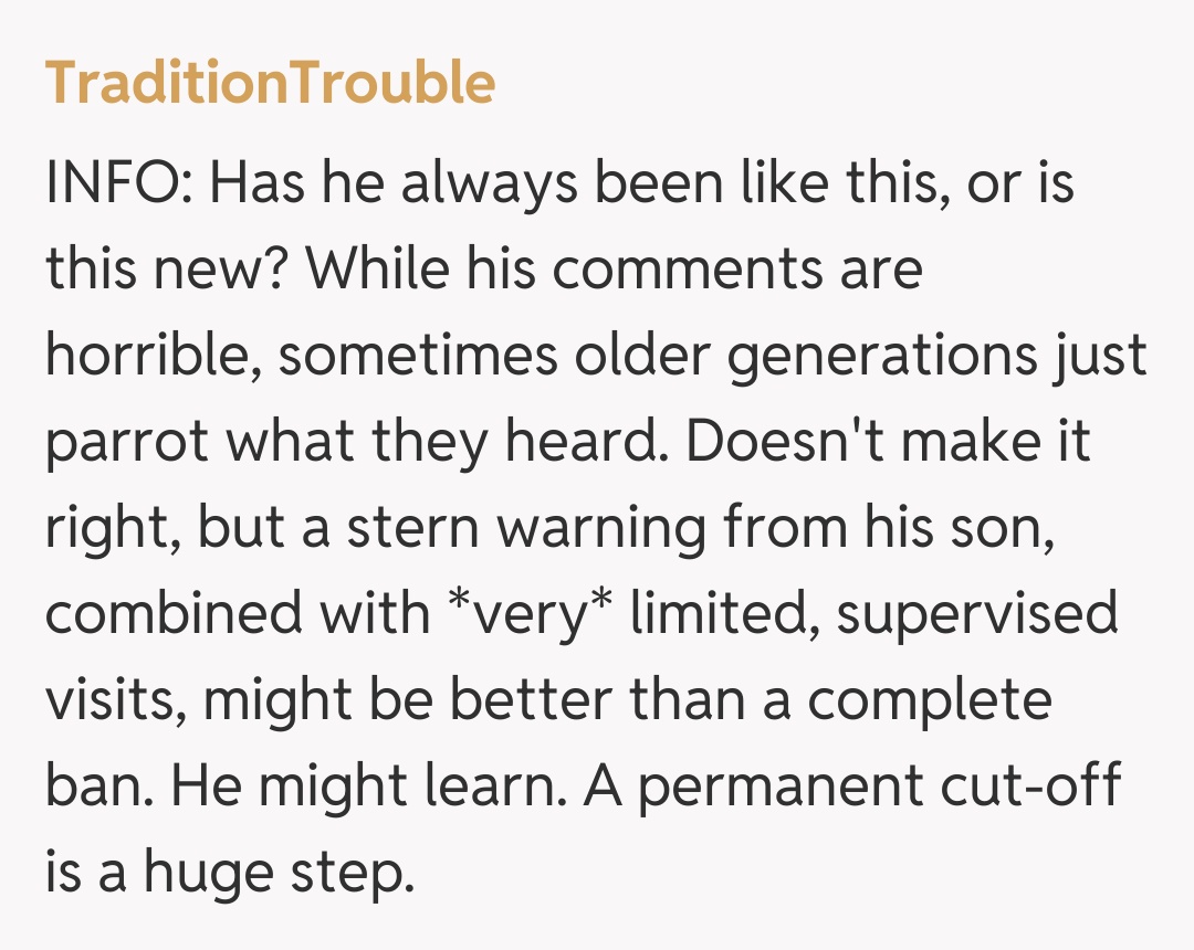 Comentariu de la TraditionTrouble