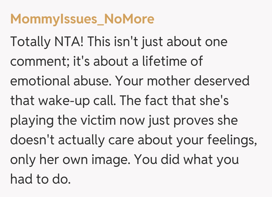 Comentariu de la MommyIssues_NoMore