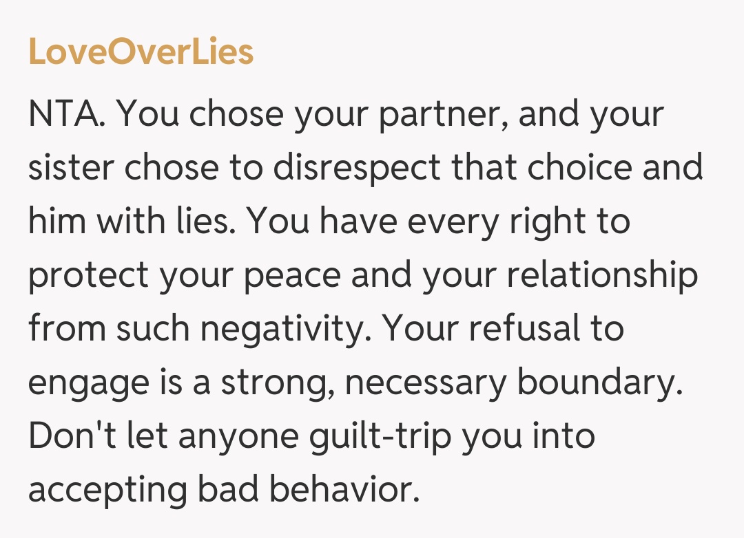 Comentariu de la LoveOverLies