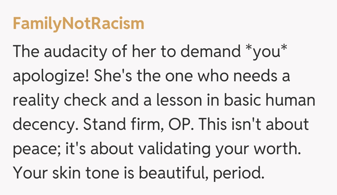 Comentariu de la FamilyNotRacism