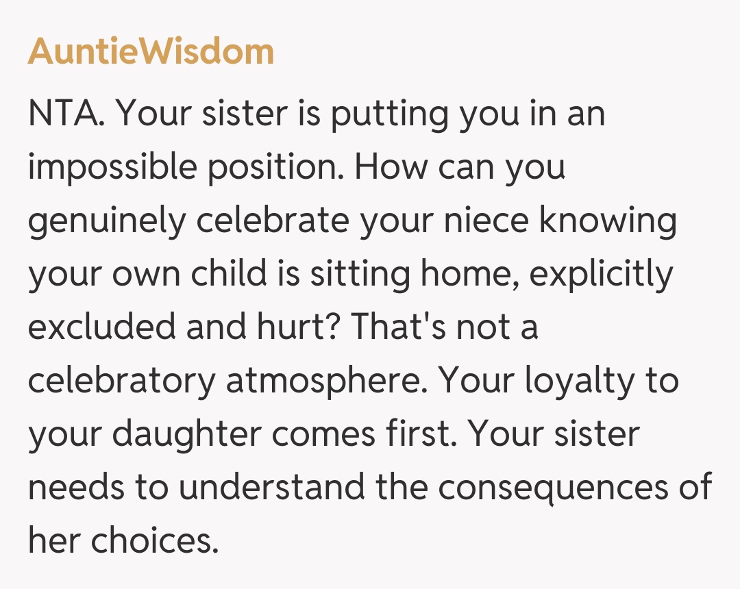 Comentariu de la AuntieWisdom