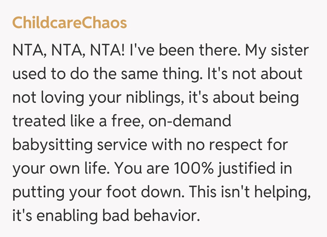 Comentariu de la ChildcareChaos