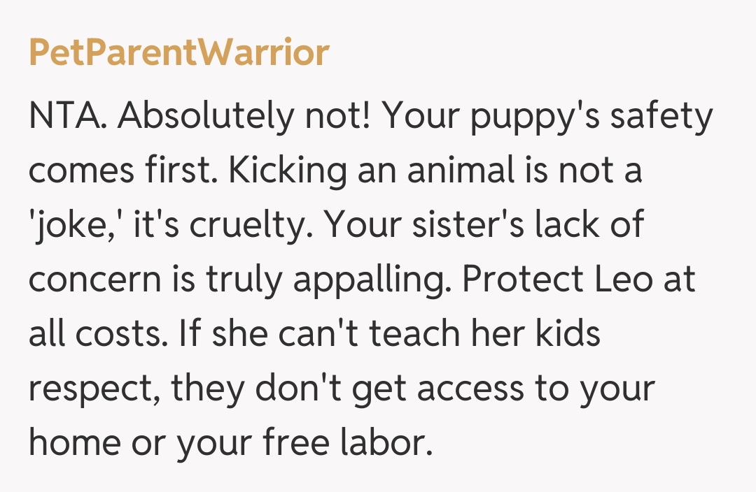 Comentariu de la PetParentWarrior