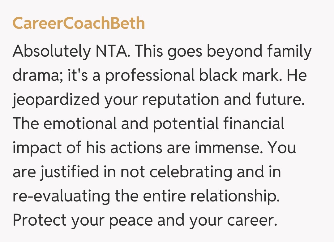 Comentariu de la CareerCoachBeth