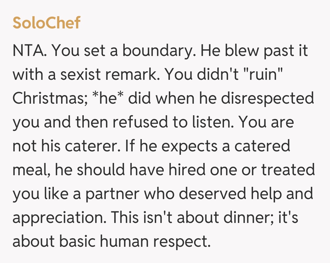 Comentariu de la SoloChef