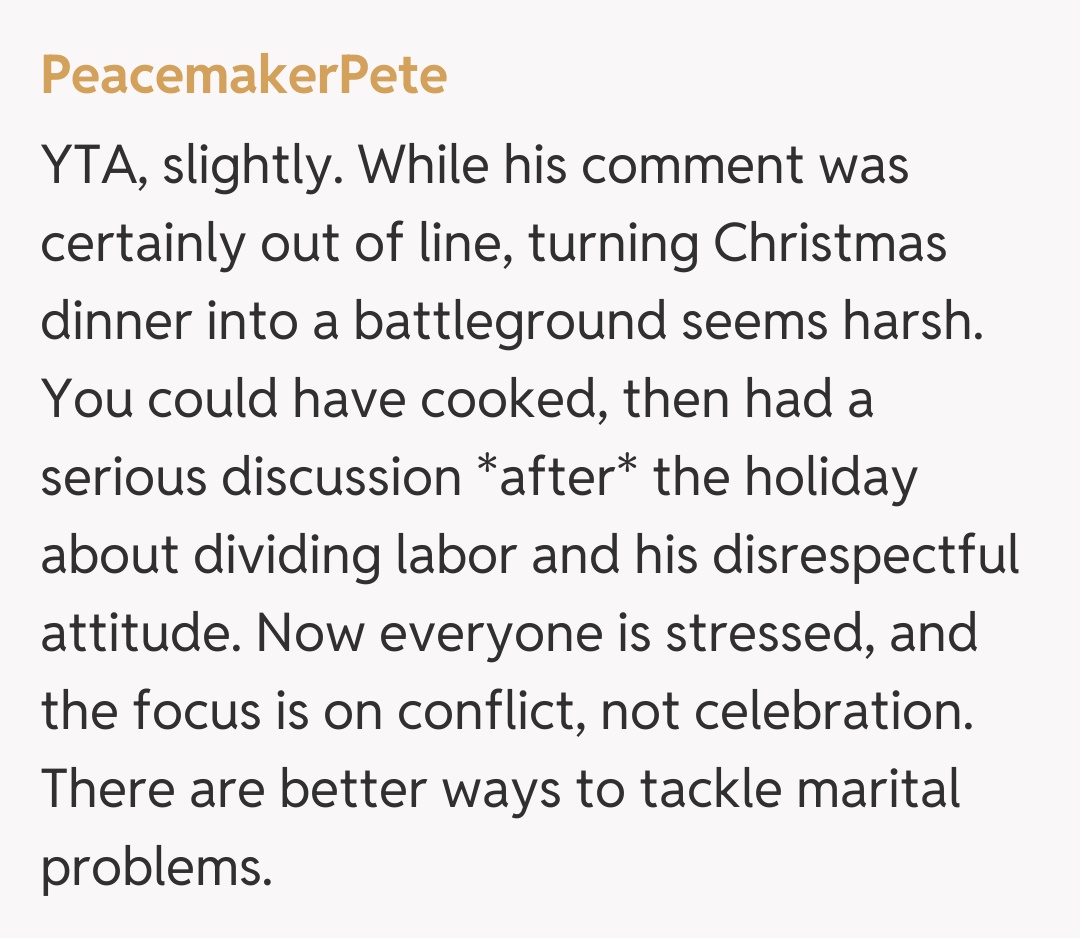 Comentariu de la PeacemakerPete