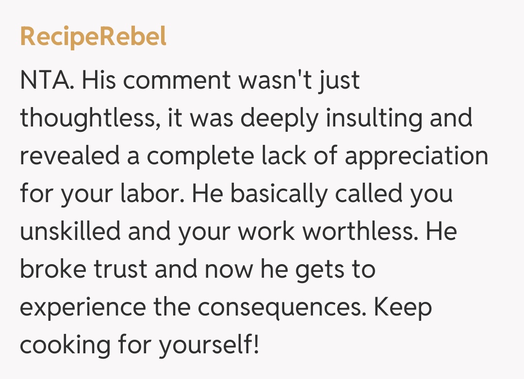 Comentariu de la RecipeRebel