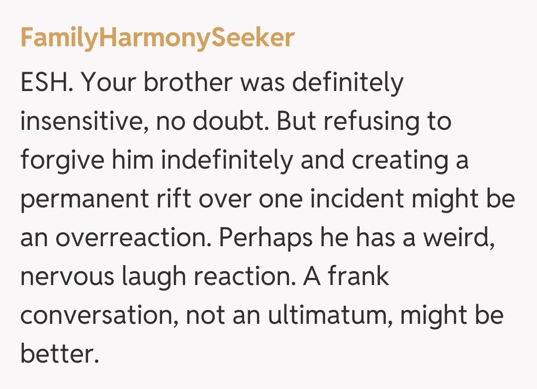 Comentariu de la FamilyHarmonySeeker