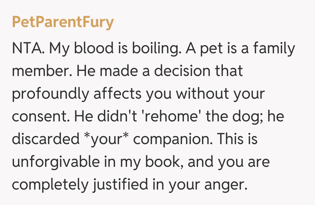 Comentariu de la PetParentFury