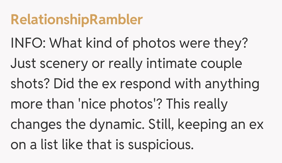 Comentariu de la RelationshipRambler