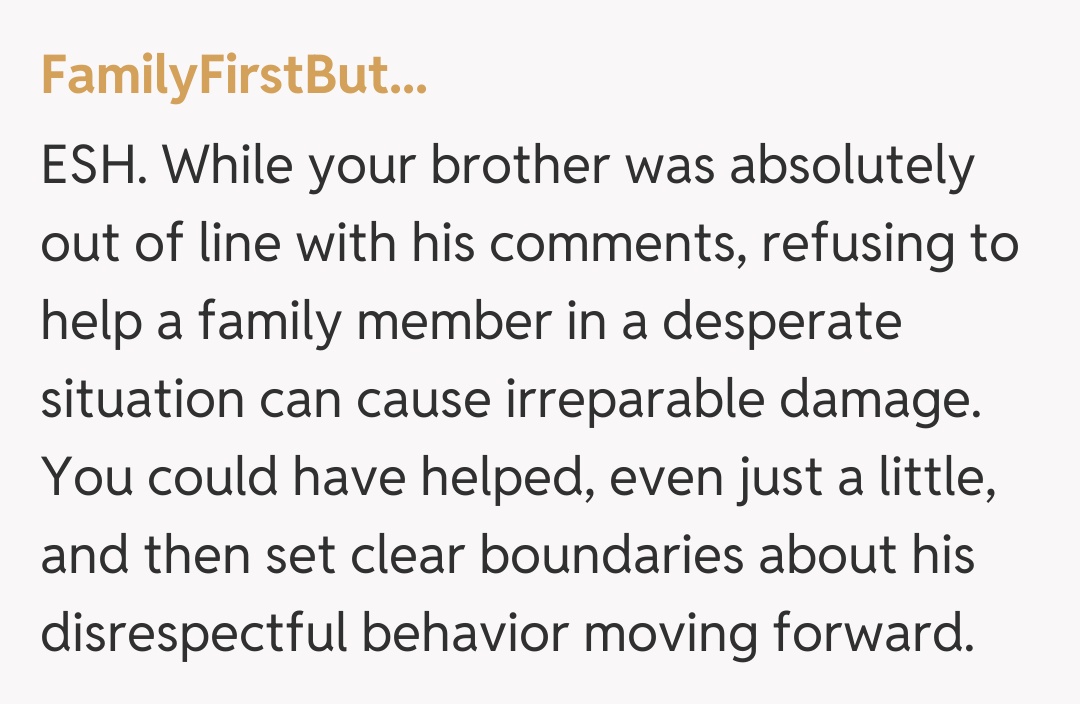 Comentariu de la FamilyFirstBut...