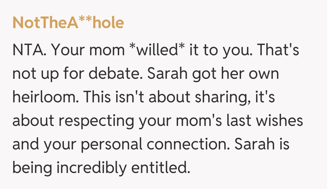 Comentariu de la NotTheA**hole