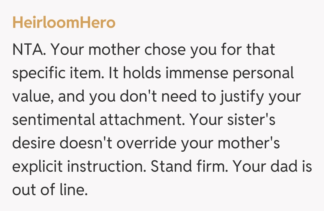 Comentariu de la HeirloomHero