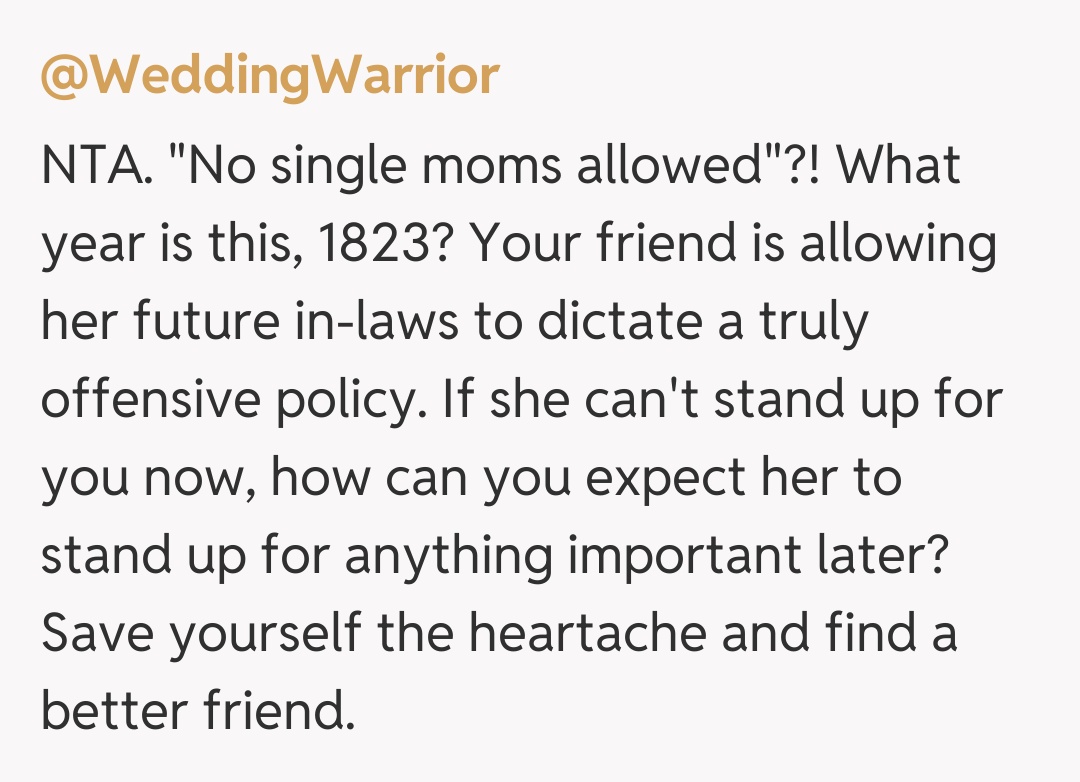 Comentariu de la @WeddingWarrior