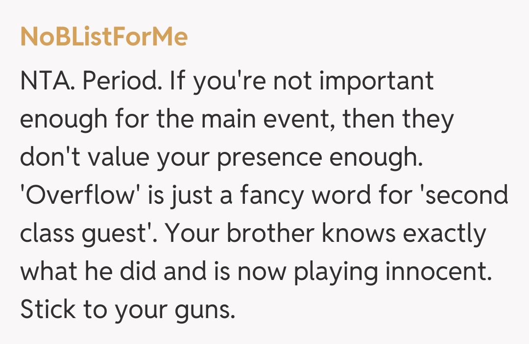 Comentariu de la NoBListForMe