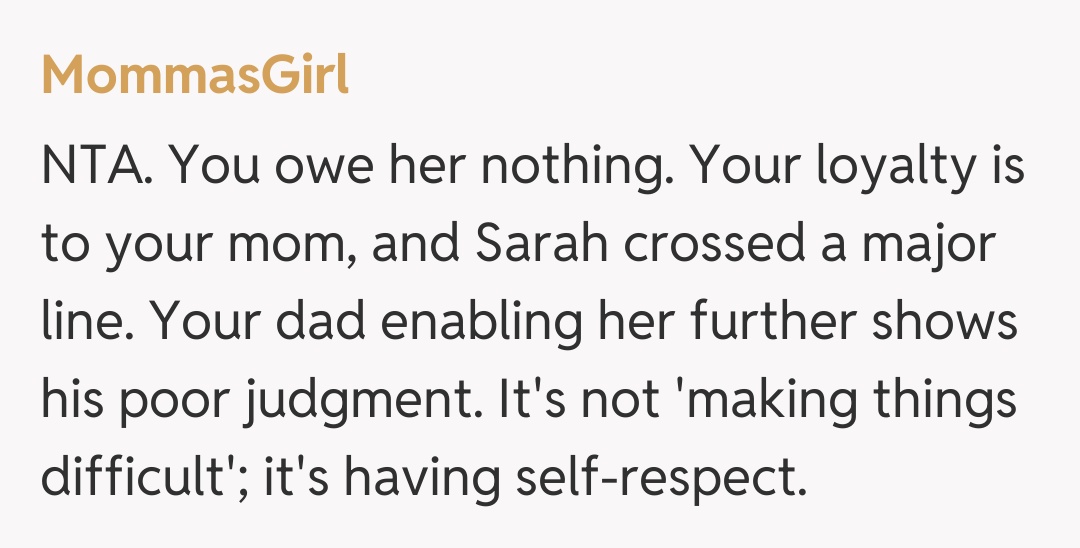 Comentariu de la MommasGirl