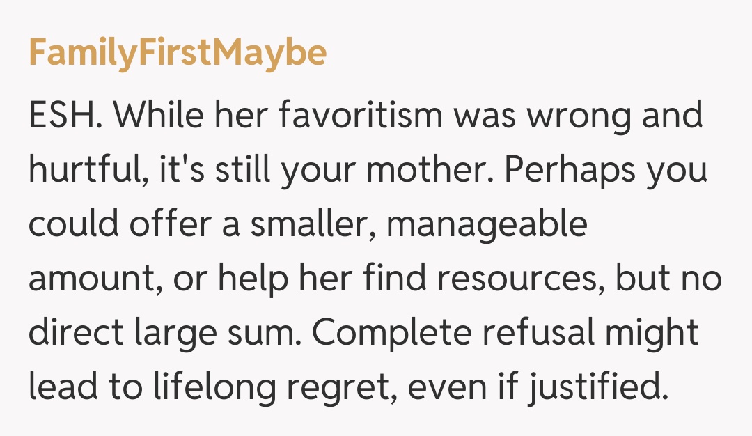 Comentariu de la FamilyFirstMaybe