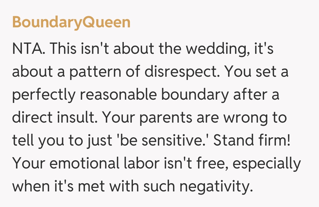 Comentariu de la BoundaryQueen