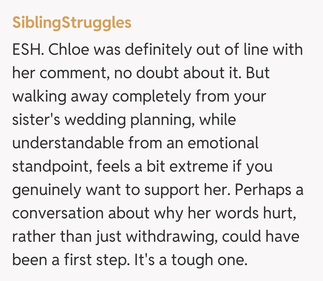 Comentariu de la SiblingStruggles