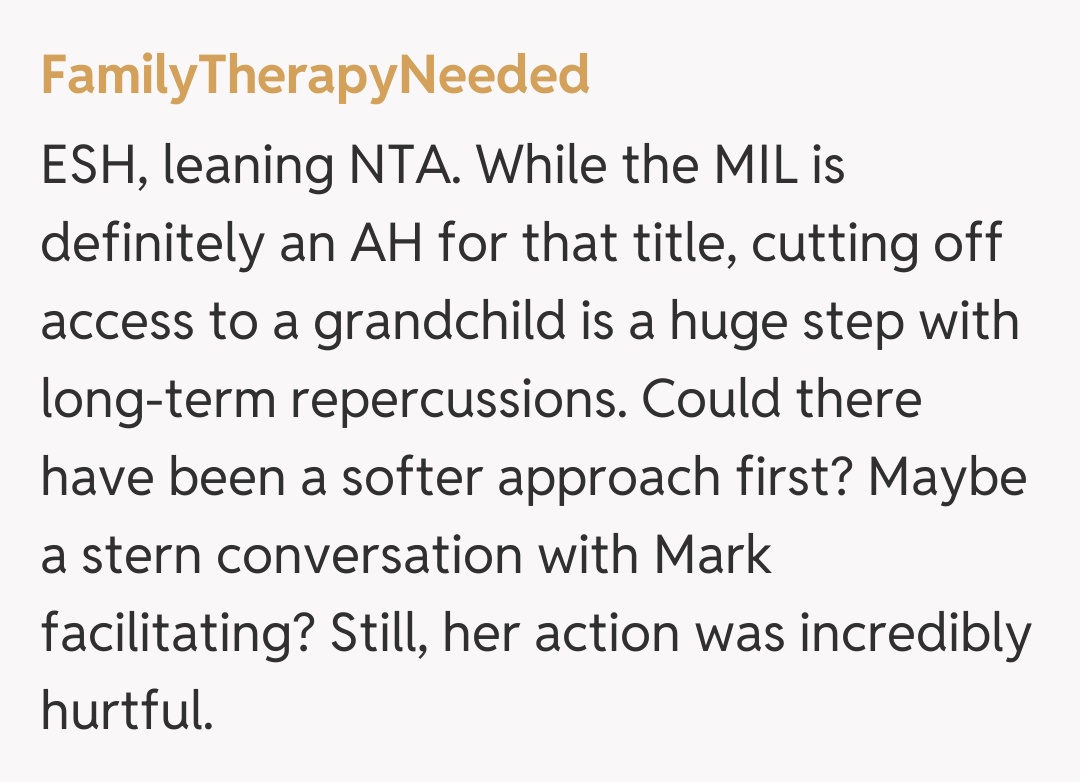 Comentariu de la FamilyTherapyNeeded