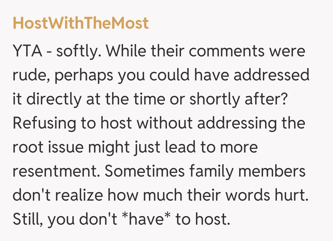 Comentariu de la HostWithTheMost